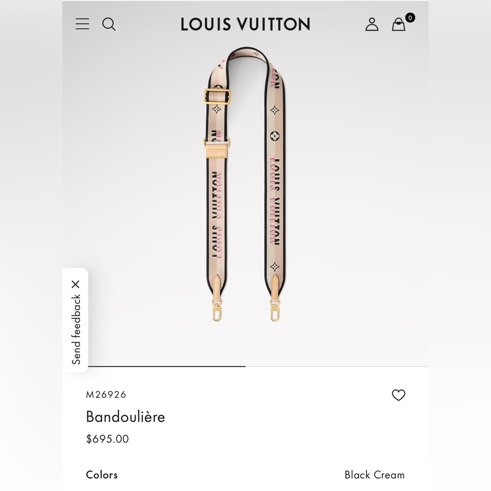 Louis Vuitton Bandoulière strap New